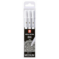 Ручка гелевая Gelly Roll белая (толщина линии 0.4 мм, 3 штуки в наборе)