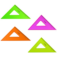 Треугольник 45°, 12см СТАММ "Neon Cristal", ассорти фото Треугольник 45°, 12см СТАММ "Neon Cristal", ассорти