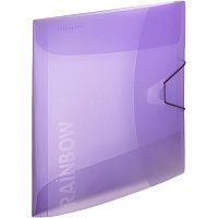 Папка на резинке Attache Rainbow Style А4 15 мм пластиковая до 200 листов фиолетовая (толщина обложки 0.45 мм)