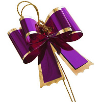 Бант декоративный Феникс 13х10 см фиолетовый (2 штуки в упаковке)