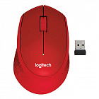 Мышь беспроводная LOGITECH M330, 2 кнопки+1 колесо-кнопка, оптическая, красная, 910-004911