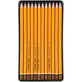 Набор чернографитных карандашей Koh-I-Noor 1502/II 8B-2H заточенные (12 штук в упаковке)