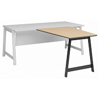 Брифинг-приставка для переговорного стола Avizo 145B001 (дуб парма/графит, 1200х840х750 мм)