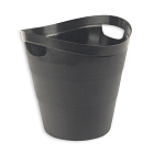 Корзина для мусора с ручками Uniplast 12 л пластик черная (29х30 см) Фото 1