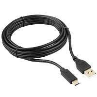 Кабель Type-C-USB 2.0, 3 м, CABLEXPERT, для подключения портативных устройств и периферии, CCP-USB2-AMCM-10, CCP-USB2AMCM-10