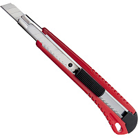 Нож канцелярский Attache с фиксатором и металлическими направляющими (ширина лезвия 9 мм)