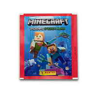 Наклейки детские коллекционные Panini Minecraft сезон 2021-22 (5 штук в пакетике)
