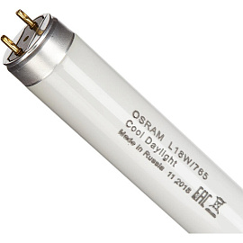 Лампа люминесцентная Osram L18W/765 18 Вт G13 T8 6400 K (4008321959669, 25 штук в упаковке)