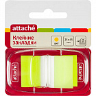 Клейкие закладки Attache пластиковые желтые по 25 листов 25x45 мм