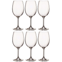 Набор бокалов для вина Crystal Bohemia Sylvia стеклянные 450 мл (6 штук в упаковке)