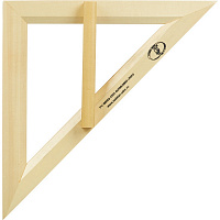 Треугольник Можга деревянный равнобедренный для доски (35 см, 90/45/45 градусов)
