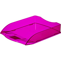 Лоток горизонтальный для бумаг Attache Яркий Офис пластиковый розовый