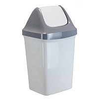 Контейнер для мусора IDEA Свинг 50л пластик (73,3x40,1) мраморный