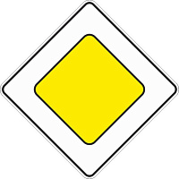 Дорожный знак 2.1 главная дорога (с СОП, металлический)