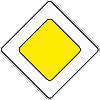 Дорожный знак 2.1 главная дорога (с СОП, металлический)