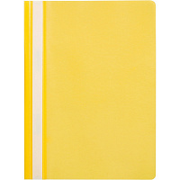 Скоросшиватель пластиковый Attache Economy A4 до 100 листов желтый (толщина обложки 0.11 мм, 10 штук в упаковке)
