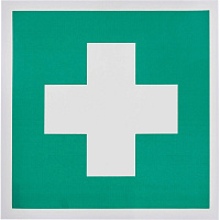 Знак безопасности Аптечка первой медицинской помощи EC01 (200х200 мм, пленка ПВХ)