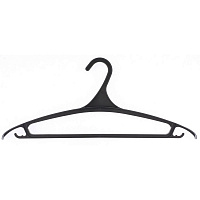 Вешалка-плечики пластиковая для верхней одежды черная (размер 52-54)