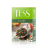 Чай Tess Flirt зеленый с клубникой и персиком 100 г