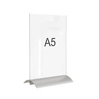 Подставка настольная для рекламных материалов A5 двусторонняя пружинный механизм Attache