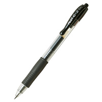 Ручка гелевая автоматическая Pilot BL-G2-5 черная (толщина линии 0.3 мм)