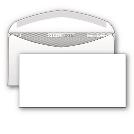 Конверт OfficePost E65 80 г/кв.м белый декстрин с внутренней запечаткой (100 штук в упаковке)