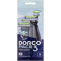 Бритва одноразовая Dorco PACE3 (4 штуки в упаковке)