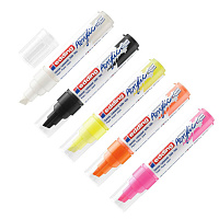 Набор акриловых маркеров Edding 5000 Neon 5 цветов (толщина линии 5-10 мм) скошенный наконечник