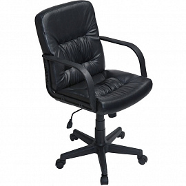 Кресло для руководителя Черри черное (искусственная кожа, пластик)