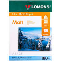 Фотобумага А4 для стр. принтеров Lomond, 180г/м2 (25л) матовая односторонняя фото Фотобумага А4 для стр. принтеров Lomond, 180г/м2 (25л) матовая односторонняя