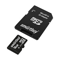 Карта памяти 16 ГБ microSDHC SmartBuy SB16GBSDCL10-01 Class 10