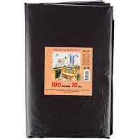 Мешки для мусора на 100 л Концепция Быта черные (ПВД, 50 мкм, в пачке 10 штук, 70x110 см)