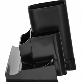 Подставка-органайзер для канцелярских принадлежностей Uniplast Башня 7 отделений черная 22x12x12 см