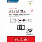 Память SanDisk USB Flash "OTG Dual Drive" 64GB, USB3.0/microUSB, Flash Drive, черный Фото 0