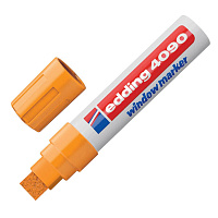 Маркер меловой Edding E-4090/66 неоновый оранжевый (толщина линии 15 мм, прямоугольный наконечник)