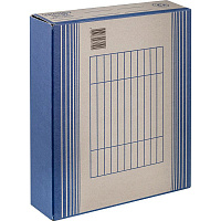 Короб архивный картон Attache с вырубкой 256х75х322 мм синий до 750 листов