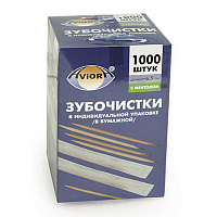 Зубочистки бамбуковые Aviora 1000 штук с ментолом