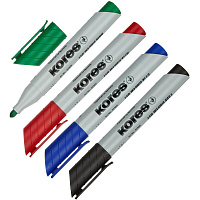 Набор маркеров для бумаги для флипчартов Kores XF1 4 цвета (толщина линии 3 мм) круглый наконечник