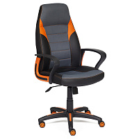 Кресло игровое Easy Chair Impreza оранжевое/черное (экокожа/сетка, пластик)