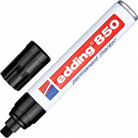 Маркер перманентный Edding 850/1 черный (толщина линии 5-16 мм) клиновидный наконечник