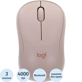 Мышь беспроводная Logitech M240 розовая (910-007121)