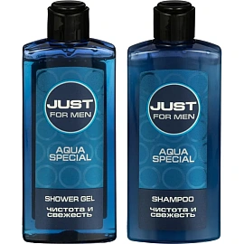 Подарочный набор для мужчин Just For Men Aqua (шампунь и гель для душа, 2x210 мл)