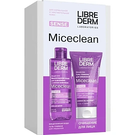 Подарочный набор для женщин Librederm Miceclean Демакияж и очищение (пенка для умывания, 160 мл и вода для снятия макияжа, 200 мл)