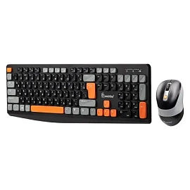 Комплект беспроводной клавиатура + мышь Smartbuy 702AG, USB, черный