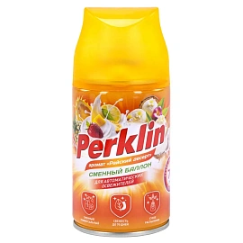 Сменный баллон 250 мл PERKLIN (ПЕРКЛИН) "Райский десерт", для автоматических освежителей, универсальный, 609801