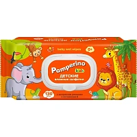 Салфетки влажные Pamperino детские флоупак с жёстким клапаном (130 листов в пачке)