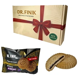 Печенье песочное DR.FINIK "Солнышко" с начинкой из финика и изюма, БЕЗ САХАРА, 700 г