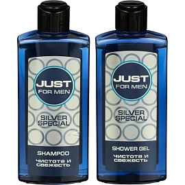 Подарочный набор для мужчин Just For Men Silver (шампунь и гель для душа, 2x210 мл)