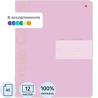 Тетрадь школьная Bruno Visconti Morandi Colors А5 12 листов в линейку с картонной обложкой с УФ-выборочным глянцевым лаком