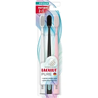Зубная щётка Lacalut Pure средней жёсткости 2+1 (3 штуки в упаковке)